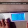 Blac Chyna dévoilant son poids de fin de grossesse sur Snapchat le 11 octobre 2016