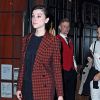 Kristen Stewart et St. Vincent quittant leur hôtel à New York le 3 octobre 2016