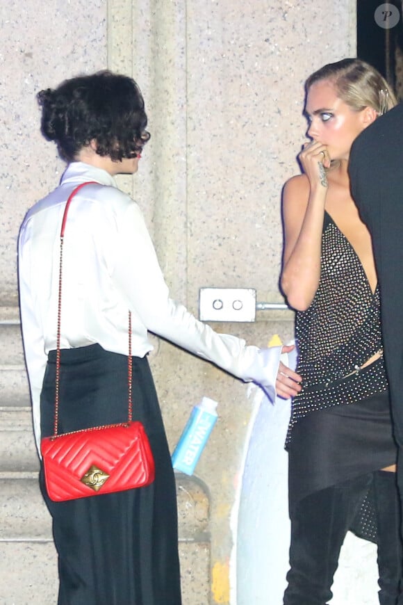 Cara Delevingne et St. Vincent à l'after party de l'avant-première du film 'Suicide Squad' à New York City, le 1er août 2016. La dernière apparition publique du couple avant sa séparation.