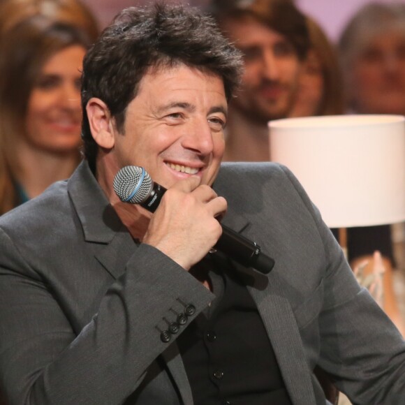 Patrick Bruel lors de l'enregistrement de l'émission "Du côté de chez Dave" à Paris, diffusée le 28 février 2016 sur France 3.