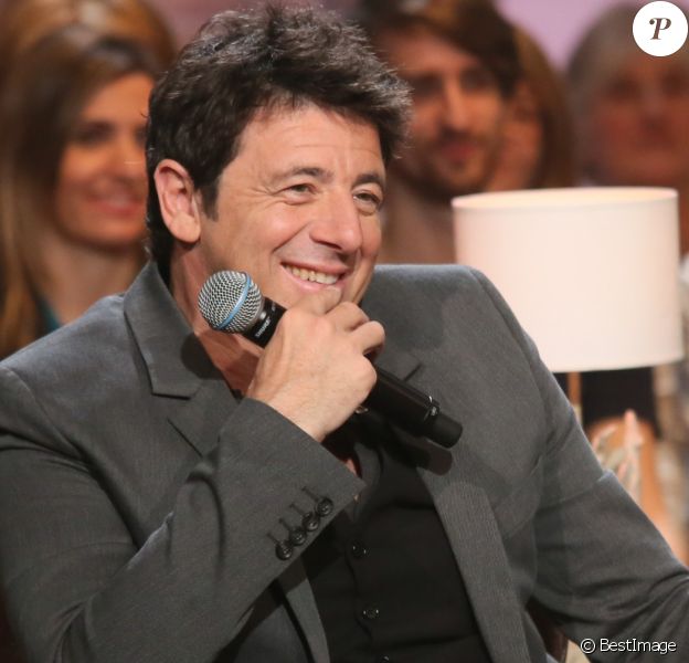 Patrick Bruel lors de l'enregistrement de l'émission "Du côté de chez Dave" à Paris, diffusée le 28 février 2016 sur France 3.