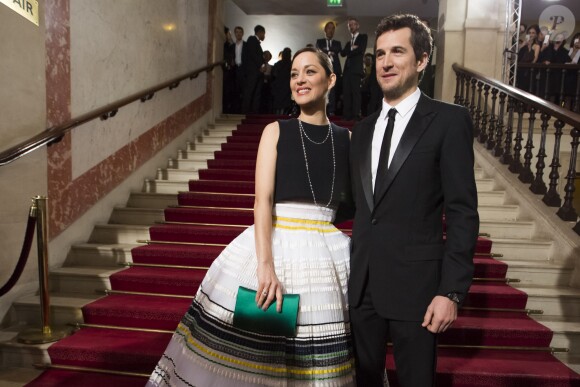 Guillaume Canet et Marion Cotillard assistent à la 40ème cérémonie des César au théâtre du Châtelet à Paris, le 20 février 2015.