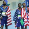 Tyson Gay et le relais américain du 4x100 m aux JO de Rio le 19 août 2016. © Matt Kryger-USA TODAY