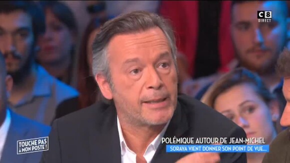 Jean-Michel Maire en larmes face à Soraya, le 17 octobre 2016 dans "Touche pas à mon poste" sur C8.