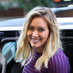 Hilary Duff à la sortie d'un immeuble à New York, le 26 septembre 2016