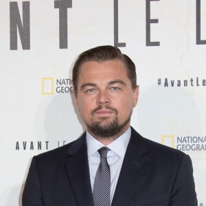 Leonardo DiCaprio - Avant première du documentaire "Before the flood" au théâtre du Châtelet à Paris le 17 octobre 2016. © Cyril Moreau/Bestimage