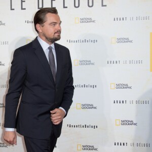 Leonardo DiCaprio - Avant première du documentaire "Before the flood" au théâtre du Châtelet à Paris le 17 octobre 2016. © Cyril Moreau/Bestimage