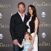 Ian Ziering, sa femme Erin et leur fille Mia à l'Avant-première du film "Cinderella" (Cendrillon) à Hollywood, le 1er mars 2015.