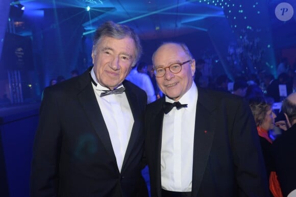 Exclusif - Professeur Étienne-Émile Baulieu et Alain Pompidou - Dîner de Gala du Prix d'Amérique Opodo à la Maison de l'UNESCO à Paris le 24 janvier 2015.