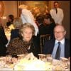 Bernadette Chirac et Alain Pompidou lors d'un dîner en l'honneur de la princesse de Beauvau Craon à Paris en mars 2010