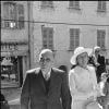 Georges et Claude Pompidou à la sortie de la messe à Bormes-les-Mimosas
