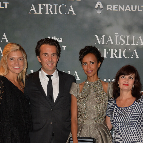 Exclusif - Yannick Bolloré et sa femme Chloé Bouygues, Sonia Rolland et Nathalie Mercier - Soirée des 15 ans de l'association "Maïsha Africa" de Sonia Rolland au Pavillon Cambon à Paris le 19 septembre 2016. © Veeren-Moreau/Bestimage