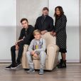 Phil Collins, sa compagne Orianne et leurs enfants Nicholas et Matthew lors d'un shooting photo à Geneve, le 29 mai 2016