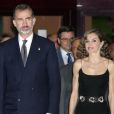 Le roi Felipe VI et la reine Letizia d'Espagne assistaient le 20 octobre 2016 au concert précédant la remise des Prix Princesse des Asturies, à Oviedo.