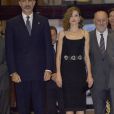 Le roi Felipe VI et la reine Letizia d'Espagne assistaient le 20 octobre 2016 au concert précédant la remise des Prix Princesse des Asturies, à Oviedo.