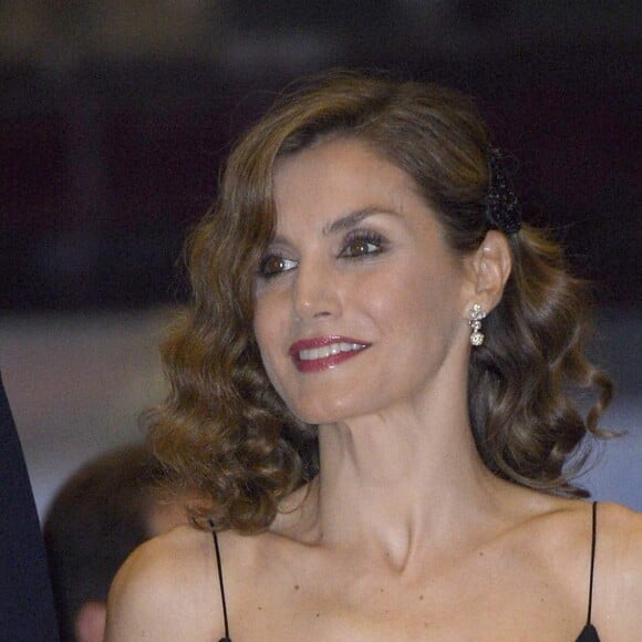 Le roi Felipe VI et la reine Letizia d'Espagne assistaient le 20 octobre 2016 au concert précédant la remise des Prix Princesse des Asturies, à Oviedo.