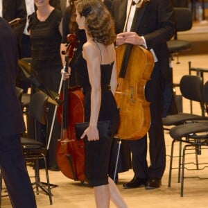 Le roi Felipe VI et la reine Letizia d'Espagne assistaient le 20 octobre 2016 au concert précédant la remise des Prix Princesse des Asturies, à Oviedo.