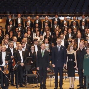 Felipe VI et Letizia d'Espagne assistaient le 20 octobre 2016 au concert précédant la remise des Prix Princesse des Asturies, à Oviedo.