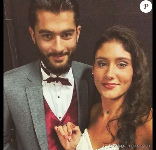 Benoit et Jesta de "Koh-Lanta, L'île au trésor", en tenue de mariage, octobre 2016, sur Instagram