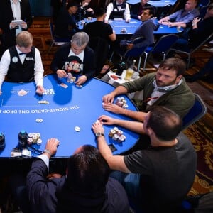 Exclusif - Le chanteur Garou participe au tournoi de poker Monte-carlo One Drop Extravaganza au casino de Monte-Carlo, ce tournoi caritatif donné au profit de la fondation One Drop de Guy Laliberté est réservé seulement aux riches amateurs capable de miser 1 million d'euros à Monaco le 14 octobre 2016.