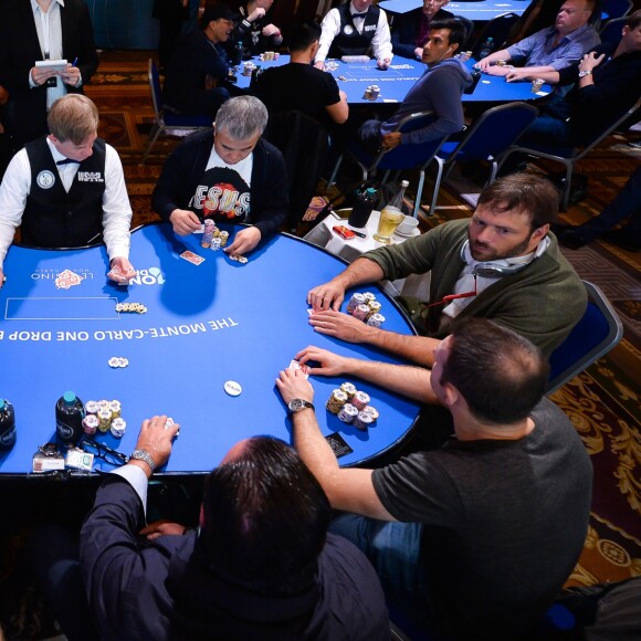 Exclusif - Le chanteur Garou participe au tournoi de poker Monte-carlo One Drop Extravaganza au casino de Monte-Carlo, ce tournoi caritatif donné au profit de la fondation One Drop de Guy Laliberté est réservé seulement aux riches amateurs capable de miser 1 million d'euros à Monaco le 14 octobre 2016.