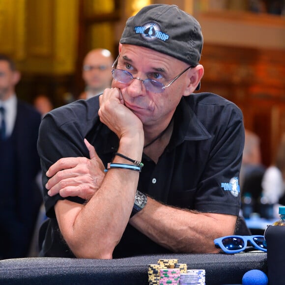 Exclusif - Guy Laliberté -Le chanteur Garou participe au tournoi de poker Monte-carlo One Drop Extravaganza au casino de Monte-Carlo, ce tournoi caritatif donné au profit de la fondation One Drop de Guy Laliberté est réservé seulement aux riches amateurs capable de miser 1 million d'euros à Monaco le 14 octobre 2016.