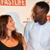 Thomas Ngijol et sa compagne Karole Rocher - Avant-première du film "Fastlife" au cinéma Gaumont Capucines Opéra à Paris, le 15 juillet 2014.