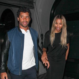 Ciara et son fiancé Russell Wilson sont allés dîner à Los Angeles, le 23 juin 2016.