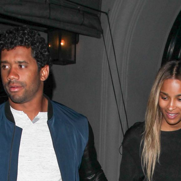 Ciara et son fiancé Russell Wilson sont allés dîner à Los Angeles, le 23 juin 2016.