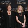 Jeannie Longo, Anne Quéméré, Candice Prévost et Isabelle Ithurburu lors des Sportel Awards à Monaco, le 25 octobre 2016. © Claudia Albuquerque/BestImage