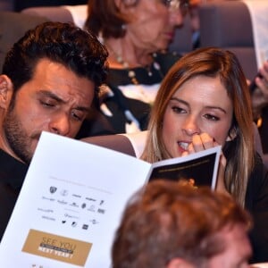 Maxim Nucci (Yodelice) et Isabelle Ithurburu en couple lors de la cérémonie des Sportel Awards, au Grimaldi Forum à Monaco le 25 octobre 2016. La journaliste de Canal+ faisait partie du Jury du Prix de la Publicité lors de cet événement qui récompense les plus belles vidéos de sport et les plus beaux ouvrages illustrés sur le sport, à Monaco, le 25 octobre 2016. © Bruno Bebert/Bestimage