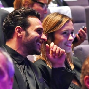 Maxim Nucci (Yodelice) et Isabelle Ithurburu ensemble lors de la cérémonie des Sportel Awards, au Grimaldi Forum à Monaco le 25 octobre 2016. La journaliste de Canal+ faisait partie du Jury du Prix de la Publicité lors de cet événement qui récompense les plus belles vidéos de sport et les plus beaux ouvrages illustrés sur le sport, à Monaco, le 25 octobre 2016. © Bruno Bebert/Bestimage