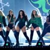 Le groupe Little Mix (Leigh-Anne Pinnock, Jesy Nelson, Perrie Edwards et Jade Thirlwall) - Cérémonie des BRIT Awards 2016 à l'O2 Arena à Londres, le 24 février 2016. 24 February 2016. BRIT Awards 2016 ceremony at O2 Arena in London24/02/2016 - Londres