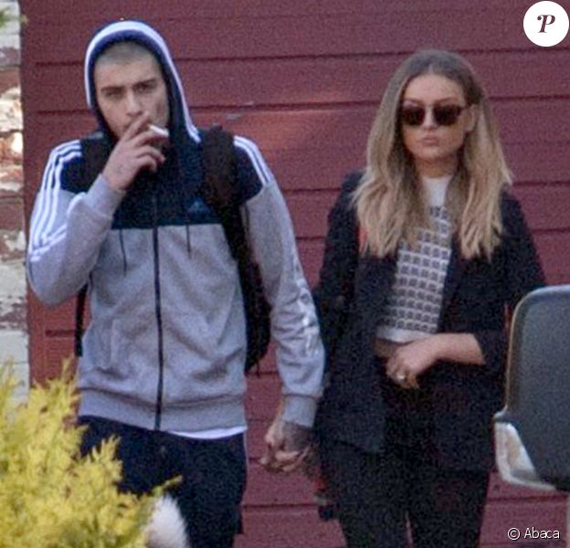 Perrie Edwards et Zayn Malik quittent le domicile du père de la chanteuse à Newcastle, le 10 juin 2015