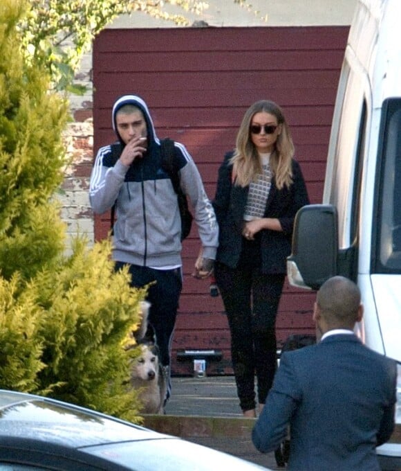 Perrie Edwards et Zayn Malik quittent le domicile du père de la chanteuse à Newcastle, le 10 juin 2015
