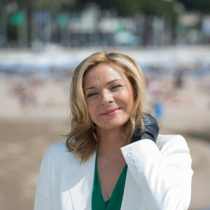 Kim Cattrall au Photocall de "Sensitive skin" lors du Miptv à Cannes le 7 Avril 2014