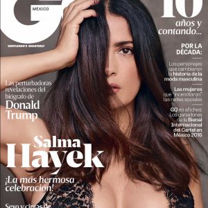 Salma Hayek en converture du magazine GQ qui fête ses 10 ans.