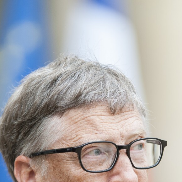 Le président de la république française, François Hollande, reçoit Bill Gates au palais de l'Elysée, Paris, le 27 juin 2016. © Pierre Perusseau/Bestimage