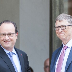 Le président de la république française, François Hollande, reçoit Bill Gates au palais de l'Elysée, Paris, le 27 juin 2016. © Pierre Perusseau/Bestimage