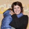 Exclusif - Carole Rousseau et son fils Vittorio à la première du spectacle "Les Schtroumpfs" aux Folies Bergère à Paris, le 20 octobre 2016. © Pierre Perusseau/Bestimage