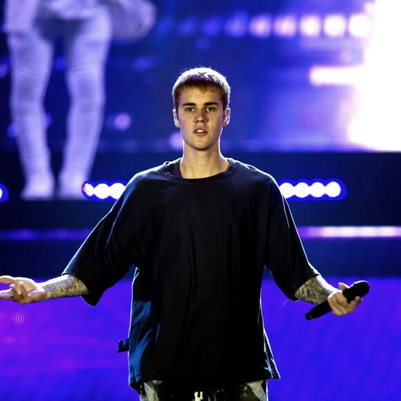 Justin Bieber en concert à Amsterdam dans la cadre de sa tournée "Purpose World Tour". Pays-Bas, le 8 octobre 2016.