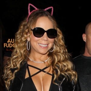 Mariah Carey de sortie avec Monroe and Moroccan au restaurant "Au Fudge" à Los Angeles le 30 octobre 2016