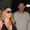 Exclusif - Mariah Carey et James Packer quittent le restaurant Craig à West Hollywood le 7 août 2016.