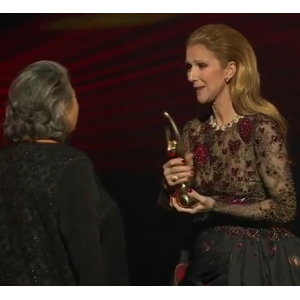 Céline Dion sur la scène du gala de l'ADISQ, à Montréal, le 30 octobre 2016.