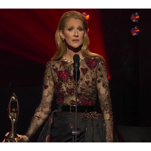 Céline Dion sur la scène du gala de l'ADISQ, à Montréal, le 30 octobre 2016.