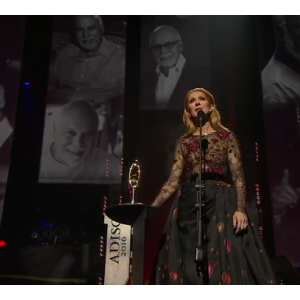 Céline Dion sur la scène du gala de l'ADISQ, à Montréal, le 30 octobre 2016.