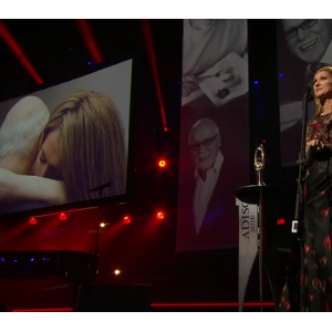 Céline Dion sur la scène du gala de l'ADISQ, à Montréal, le 30 octobre 2016.