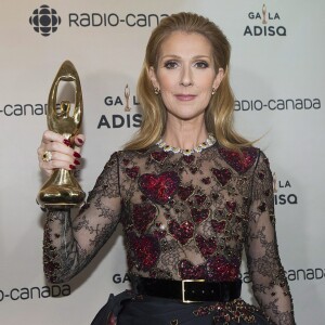 Céline Dion au 38e Gala Adisq à Montreal, le 30 octobre 2016. Elle a reçu un prix en hommage à René.