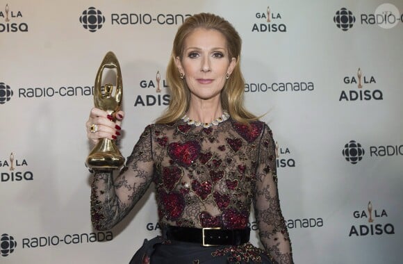 Céline Dion au 38e Gala Adisq à Montreal, le 30 octobre 2016. Elle a reçu un prix en hommage à René.