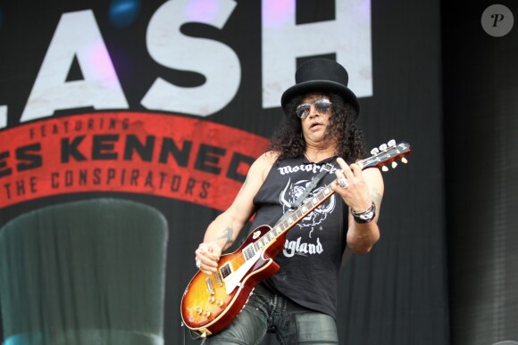 Slash - Hellfest Open Air Festival à Clisson le 20 juin  Slash performs during the Hellfest, metal music festival, in Clisson, western France on June 20, 2015.20/06/2015 - Clisson